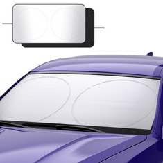 QUANTITY OF ASSORTED ITEMS TO INCLUDE WINDSCREEN SUN SHADE FOLDABLE CAR SUN SHADES FRONT WINDSCREEN CAR WINDSCREEN SUN SHADE FITS FOR MOST CARS RRP £300: LOCATION - RACK D