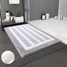 QUANTITY OF ASSORTED ITEMS TO INCLUDE KAZOLEN BATH MAT MICROFIBER NON-SLIP ABSORBENT: GREY 40X60 CM SOFT BATH RUGS FOR BATHROOM, WASHABLE MACHINE BATH MAT ANTI MOULD FOR CHILDREN FAMILY IN BATHROOM W