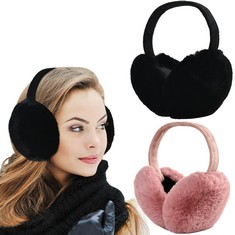 9 X DWENARRY WOMEN WINTER EAR MUFFS WARM FAUX FUR EARMUFFS FOLDABLE EAR WARMER LADIES EAR COVERS 2PACK: LOCATION - RACK E