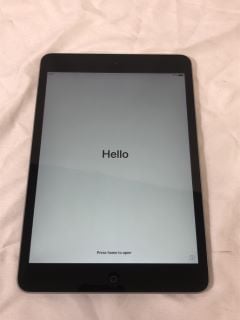 APPLE IPAD MINI 2 16GB TABLET WITH WIFI: MODEL NO A1489  [JPTE62705]: LOCATION - L2