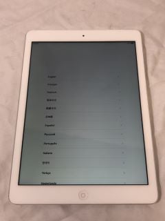 APPLE IPAD AIR 32GB TABLET WITH WIFI: MODEL NO A1475  [JPTE62709]: LOCATION - L3