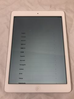 APPLE IPAD AIR 16GB TABLET WITH WIFI: MODEL NO A1474  [JPTE62708]: LOCATION - M2