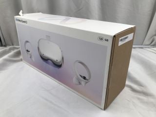 META QUEST 2 128GB VR HEADSET (RRP - £200): MODEL NO KW49CM  [JPTE62627]: LOCATION - B1