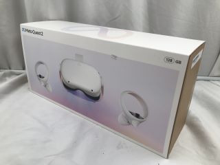 META QUEST 2 128GB VR HEADSET (RRP - £200): MODEL NO KW49CM  [JPTE62579]: LOCATION - B1