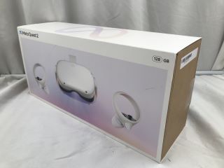 META QUEST 2 128GB VR HEADSET (RRP - £200): MODEL NO KW49CM  [JPTE62575]: LOCATION - B2