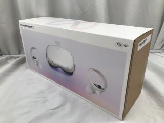 META QUEST 2 128GB VR HEADSET (RRP - £200): MODEL NO KW49CM  [JPTE62570]: LOCATION - B2