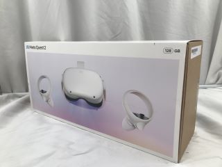 META QUEST 2 128GB VR HEADSET (RRP - £200): MODEL NO KW49CM  [JPTE62512]: LOCATION - B2