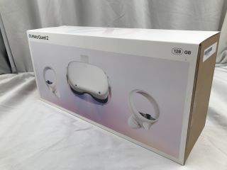 META QUEST 2 128GB VR HEADSET (RRP - £200): MODEL NO KW49CM  [JPTE62631]: LOCATION - B3