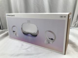 META QUEST 2 128GB VR HEADSET (RRP - £200): MODEL NO KW49CM  [JPTE62518]: LOCATION - B3