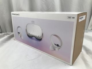 META QUEST 2 128GB VR HEADSET (RRP - £200): MODEL NO KW49CM  [JPTE62504]: LOCATION - B3