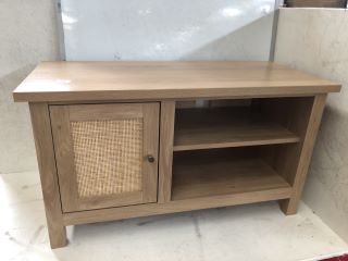 SMALL WOODEN TV UNIT WITH CUPBOARD