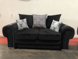 JULIET 3 SEATER BLACK H:85CM W:200CM D:88CM RRP: £699