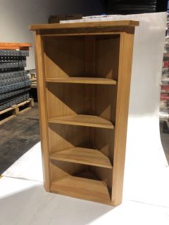 WOODEN CORNER UNIT WITH 3 SHELVES