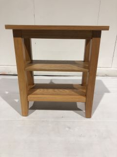 SMALL SIDE TABLE WITH 2 TIER SHELF