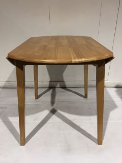 WOODEN ROUND DROP LEAF TABLE