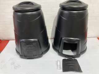 2X ITEMS TO INCLUDE BLACK WALL HOME COMPOSTING BIN