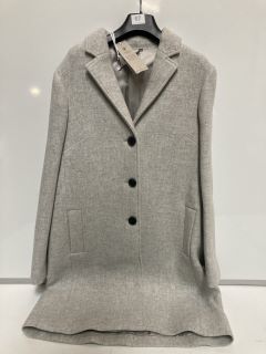 1 X OF THE WHITE COMPANY CLOTHING ITALIAN WOOL RICH TWILL COAT SIZE 8 COLOUR CLOUD TOTAL RRP 279.00