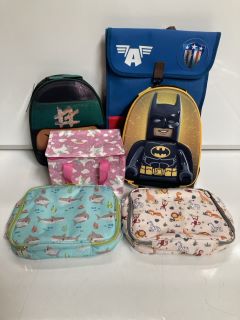 QTY OF CHILDREN'S LUNCH BOXES TO INCLUDE NINJAGO AND BATMAN