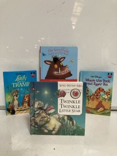 BOX OF ASSORTED BOOKS INCLUDED WALT DISNEY'S WINNIE THE POOH AND TIGGER TOO