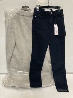 A QTY OF THE WHITE COMPANY CLOTHING SYMONS JEANS 28 INCH SIZE 4 COLOUR DARK INDIGO TOTAL RRP £360.00