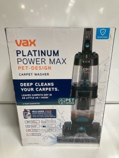 1 X VAX PLATINUM POWER MAX PET-DESIGN CARPET WASHER CDCW-PMXP TOTAL RRP £279