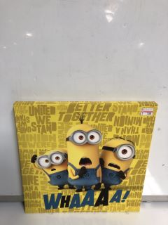 6 X PACK OF 3 MINIONS MOVIE CANVAS PRINTS