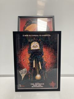 A QTY OF FRAMED "STRANGER THINGS" POSTERS