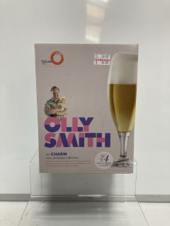 A BOX OF "OLLY SMITH" BEER GLASS 4 PACKS