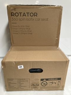 1 X THE ROTATOR 360 SPIN ISOFIX CAR SEAT BLACK TOTAL RRP £119.95