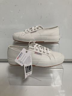 1 X SUPERGA TUMBLE WHITE SIZE UK 3 TOTAL RRP £99