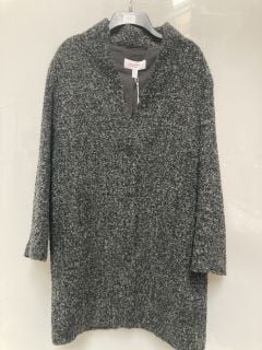 1 X THE WHITE COMPANY SHORT BOUCLE COAT SIZE 8 GREY MARL TOTAL RRP £259