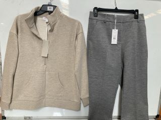 A QTY OF THE WHITE COMPANY CLOTHING TO INCLUDE ORGANIC HALF -ZIP SWEATSHIRT SIZE 10 OATMEAL MARL TOTAL  RRP £200.00