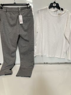 A QTY OF THE WHITE COMPANY CLOTHING TO INCLUDE ORGANIC COTTON BUTTERSHOULDER TOP SIZE 14 COLOUR WHITE TOTAL  RRP £170.00