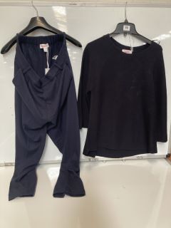 A QTY OF THE WHITE COMPANY CLOTHING TO INCLUDE CURVED HEM WIDE SLEEVE JUMPER SIZE 10 COLOUR MIDNIGHT TOTAL RRP £200.00