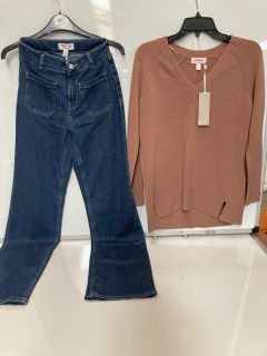 A QTY OF THE WHITE COMPANY CLOTHING TO INCLUDE ORGANIC COTTON FRONT POCKET JEAN SIZE 4 COLOUR MIDWASH TOTAL RRP £220.00