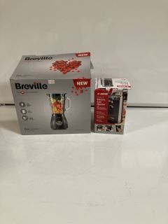 1 X BREVILLE FLOW COLLECTION GLASS BLENDER TO INCLUDE JUDGE 3 IN 1 ELECTRIC CAN OPENER