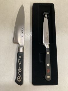 QTY OF ASSORTED KNIVES TO INCLUDE I.O SHEN UTILITY KNIFE (18+ ID MAYBE REQUIRED)