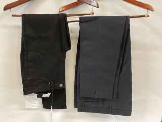 1 X THE WHITE COMPANY SLIM LEG TROUSERS BLACK SIZE 12, TO ALSO INCLUDE SYMONS 28 INCH SIZE 4 TOTAL RRP £133