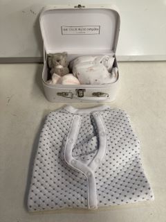 QTY OF ASSORTED THE LITTLE WHITE COMPANY ITEMS TO INCLUDE KNITTED MITTENS PINK LARGE TOTAL RRP £170