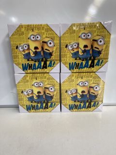 BOX OF ASSORTED GOODS TO INCLUDE DESPICABLE ME MINIONS CANVAS