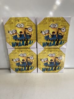 BOX OF ASSORTED GOODS TO INCLUDE DESPICABLE ME MINIONS CANVAS