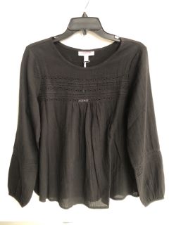 1 X THE WHITE COMPANY JERSEY LACE INSERT BOHO TOP BLACK SIZE 8, TO ALSO INCLUDE THE WHITE COMPANY ORGANIC COTTON WOOL EMBELLISHED KNIT DRESS BLACK SIZE 8 TOTAL RRP £198