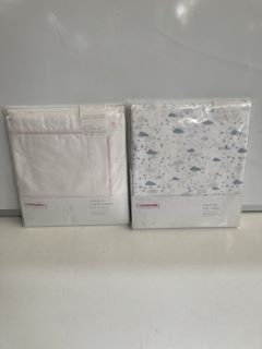 QTY OF ASSORTED THE WHITE COMPANY BEDDING ITEMS TO INCLUDE SKY AT NIGHT SET SINGLE SIZE IN WHITE/BLUE TOTAL RRP £181