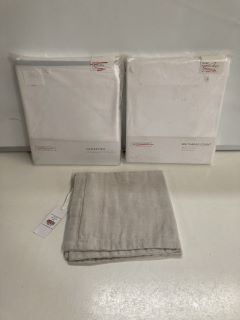 QTY OF ASSORTED THE WHITE COMPANY BEDDING ITEMS TO INCLUDE 800 THREAD COUNT FITTED SHEET EXTRA DEEP SUPERKING SIZE IN WHITE TOTAL RRP £425