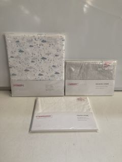 QTY OF ASSORTED THE WHITE COMPANY BEDDING ITEMS TO INCLUDE SKY AT NIGHT SET SINGLE SIZE IN WHITE/BLUE TOTAL RRP £135