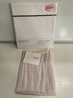 QTY OF ASSORTED THE WHITE COMPANY ITEMS TO INCLUDE CAVENDISH QUEEN FLAT SHEET 100X112 INCH TOTAL RRP £170