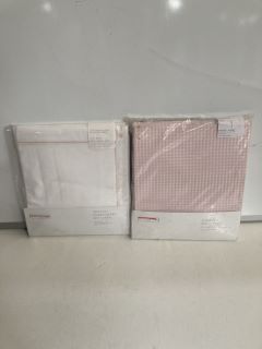 QTY OF ASSORTED THE WHITE COMPANY ITEMS TO INCLUDE GINGHAM HOUSEWIFE COT BED PILLOWCASE 36X58CM TOTAL RRP £80