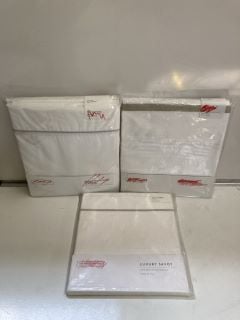 QTY OF ASSORTED THE WHITE COMPANY LUXURY SAVOY TWIN FLAT SHEET TOTAL RRP £165