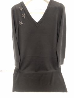 QTY OF THE WHITE COMPANY CLOTHING TO INCLUDE ORGANIC COTTON WOOL EMBELLISHED KNIT DRESS IN BLACK - SIZE 14 - TOTAL RRP £227