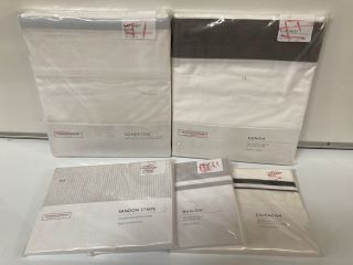 QTY OF THE WHITE COMPANY BEDDING TO INCLUDE GENOA FLAT SHEET IN WHITE - TOTAL RRP £179